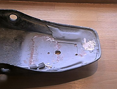 XT 500 Schutzblech von unten geschweißt 