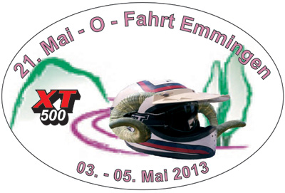 XT500 Mai-O-Fahrt 2013 Logo