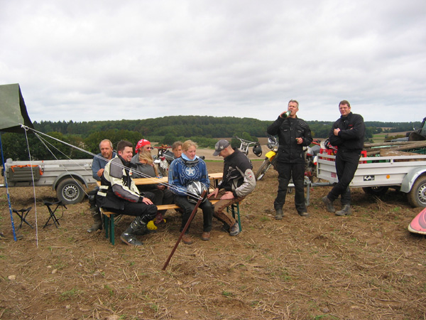 XT 500 Lager auf dem Feldherrenh&uuml;gel