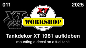 XT500 Tankdekor 1981 kleben